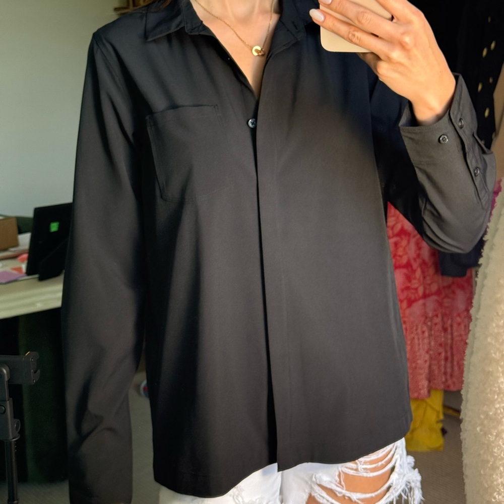 FINAL SALE - DKNY - never worn Black Button Down Shirt Long Sleeve